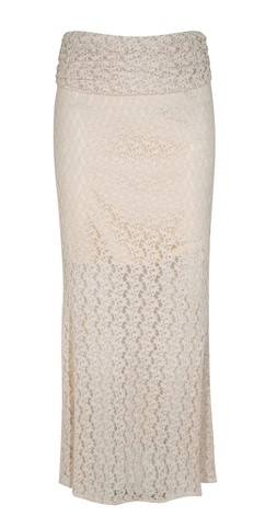 Off White Lace Midi Skirt, £29.99