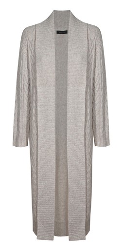 Pale Grey Cable Knit Maxi Cardigan €49.99 £39.99 893732314