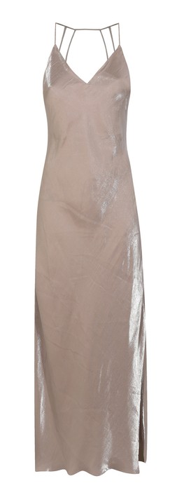 Pale Pink Satin Slip Maxi Dress, £35.99
