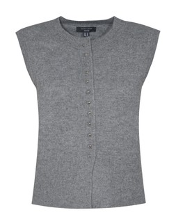 Petite Grey Button Up Knit Waistcoat £24.99 (924242704)