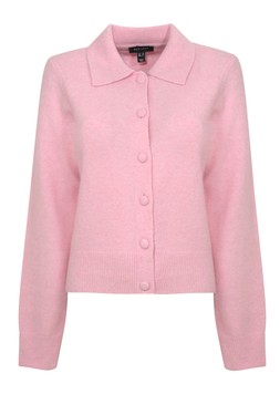 Pink Midweight Knit Collared Cardigan, New Look, £28.99