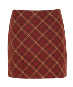 Red Checked Mini Skirt, New Look, £29.99