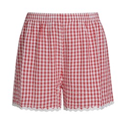 Red Gingham Scalloped Edge Shorts £19.99 -917830569