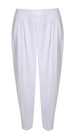 White Barrel Leg Linen Trousers , £29.99 - 926054210