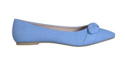 Wide Fit Blue Chambray Bow Ballet Flats, £19.99 (923101540)