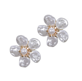 White Faux Pearl Flower Stud Earrings, £7.99 from New Look
