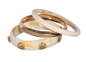 Pack of 3 Gold Tone Cream Resin Bangles £13.99 from New Look