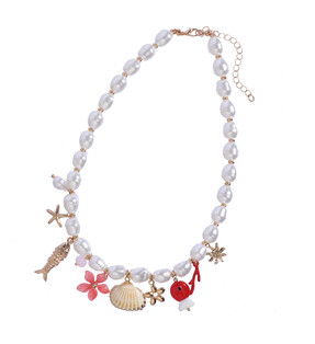 White Faux Pearl Coastal Charm Necklace, £9.99 from New Look