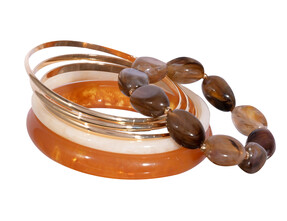 Pack of 6 Brown Resin Bangles and Bracelets, £14.99 from New Look