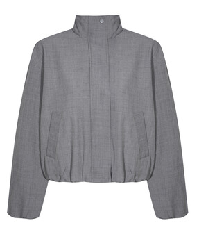 Grey High Neck Bubble Hem Jacket £45.99 from New Look