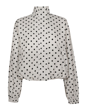 White Polka Dot Bubble Hem Zip Lightweight Jacket £35.99 from New Look
