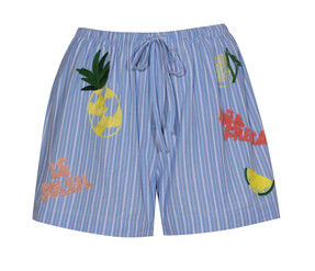Blue Pina Fresca Striped Embroidered Shorts £25.99 from New Look