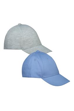 Kids 2PK Blue Grey Baseball Hat