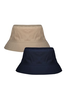 2PK Navy & Tan Bucket Hat