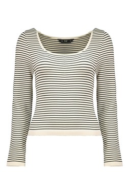 Scoop Neck Seam Free Multi Stripe