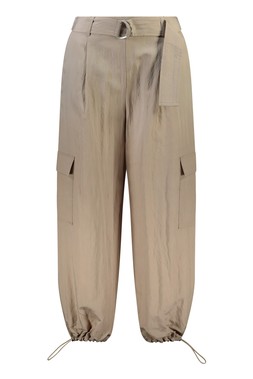 Neutral Tencel Utility Cargo Trouser