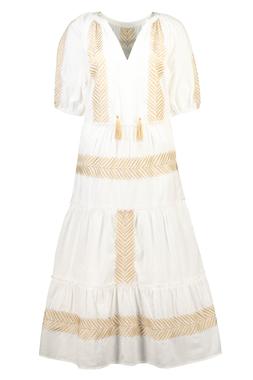White Golden Alexa Midi Dress