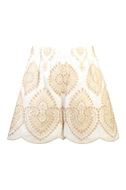 Schiffli White Gold Short