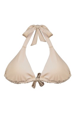Gold Champagne Triangle Bikini Top