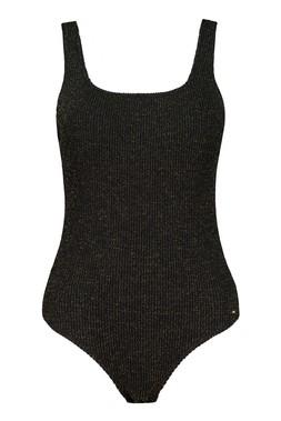 Black Crinkle Swimsuit