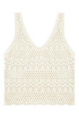 Cream Crochet Vest