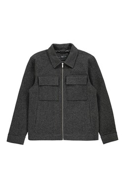 Mens Grey Twin Pocket Jacket