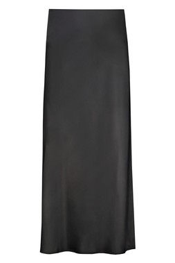 Charcoal Grey Satin Slip Skirt