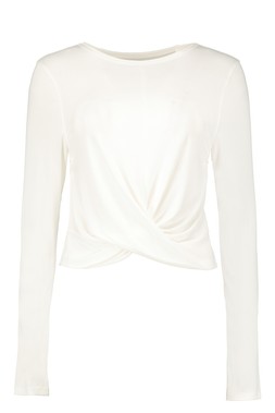 Cream Cross Front Top