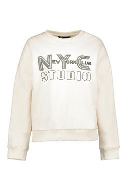 Cream NYC Graphic Co Ord Sweat