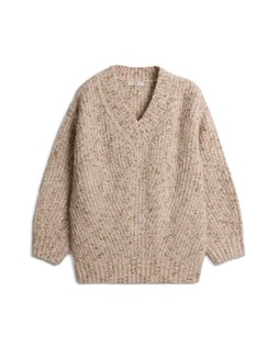 Multi Popcorn V Neck Jumper
