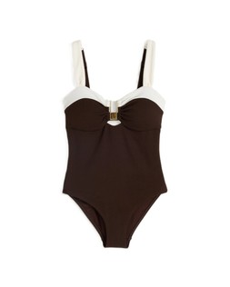 Brown Tipped Swimsuit