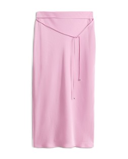 Pink Satin Slip Skirt