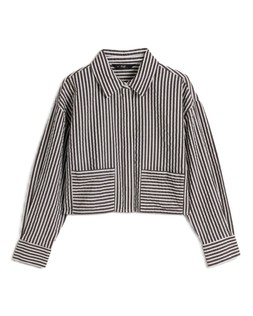 Brown Seersucker Stripe Shirt