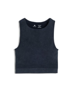Navy Seamless Crop Vest