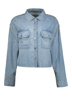Blue Drop Shoulder Lightwash Shirt