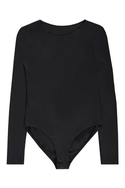 Black Long Slinky Bodysuit