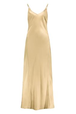 Gold Satin Midi Dress
