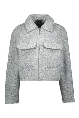 Grey Zip Front Jacket
