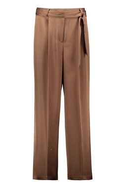 Mocha Satin Wide Leg Trouser