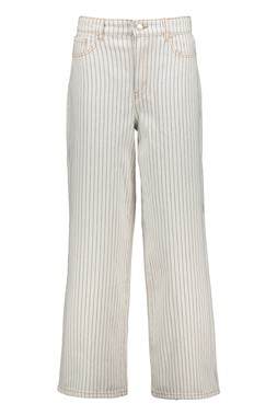 White Stripe Relaxed Jean