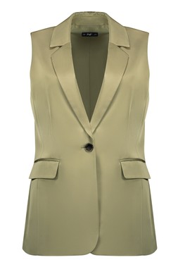 Khaki Satin Waistcoat