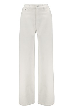 Ecru Wide Leg Jean