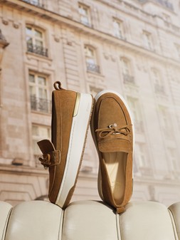 Dune London Glide 99 GBP tan suede www.dunelondon.com
