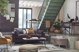 DFS Benji four-seater sofa in Chocolate Marley fabric