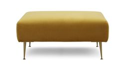 DFS Enchanted bench footstool in mustard velvet