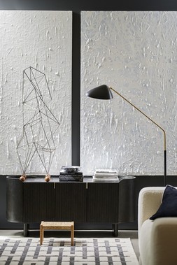 Dwell Cosma Black Ribbed Shelving Unit, available at DFS