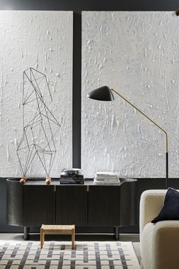 Dwell Cosma Black Ribbed Shelving Unit, available at DFS