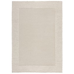 plaited wool border rug