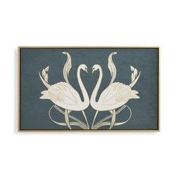 30922402 Nouveau Swans Velvet Capped Canvas £25