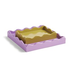 30924496 Sophie Robinson Wavy Edge Tray Set of 2 Lilac and Zest £18